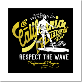 California surf Respect the wave Posters and Art